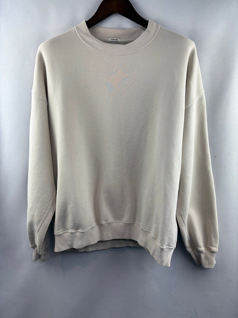 Men’s Abercrombie & Fitch Medium Cream Oversized Crewneck - Picture 1 of 5